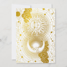 Cartão De Festividades Vintage Celestial Surya Chandra