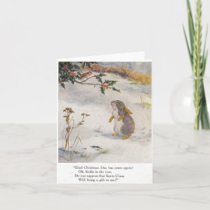 Cartão De Festividades Vintage Christmas Card