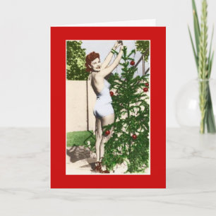 Cartão De Festividades Vintage Christmas Greeting