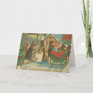 Cartão De Festividades Vintage Christmas Homecoming