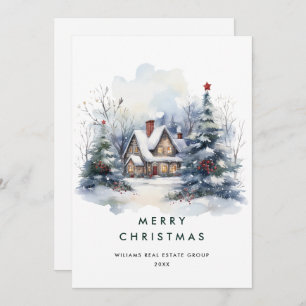 Cartão De Festividades Vintage Country Manda Árvore de Natal