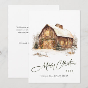 Cartão De Festividades Vintage Country Pine Pine de Natal