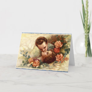 Cartão De Festividades Vintage Couple Valentine Greeting Card