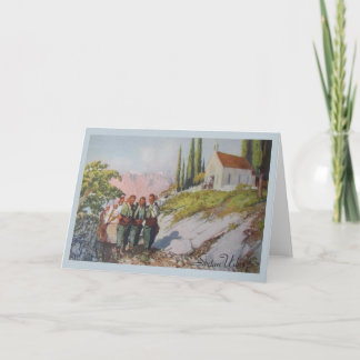 Cartão De Festividades Vintage Croata Sretan Uskrs - Páscoa