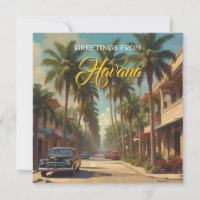 Vintage Cuba Viagem - Saudações De Havana