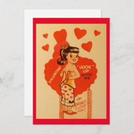 Cartão De Festividades Vintage Day Corset Girl