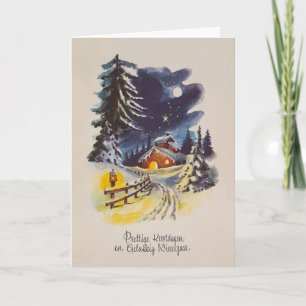 Cartão De Festividades Vintage Dutch Christmas and New Year Greeting Card