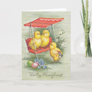 Cartão De Festividades Vintage Dutch Zalig Paasfeest Easter Card