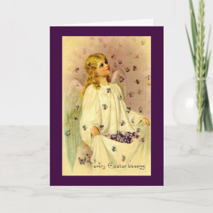 Cartão De Festividades Vintage Easter Blessings