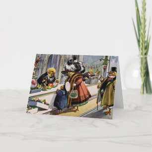 Cartão De Festividades Vintage - Easter Egg Store,