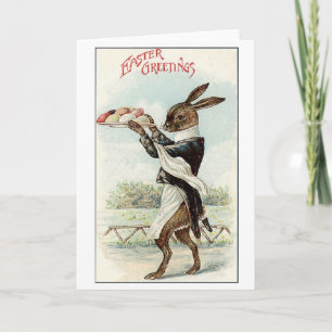 Cartão De Festividades Vintage Easter Greeting Card