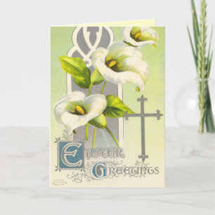 Cartão De Festividades Vintage Easter Greetings