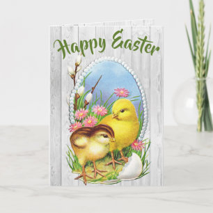Cartão De Festividades Vintage Easter Holiday Card