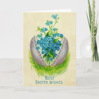 Cartão De Festividades Vintage Easter Ovo Melhor Páscoa Deseja Saudação