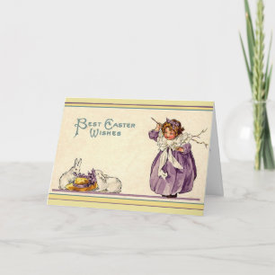 Cartão De Festividades Vintage Easter Wishes,