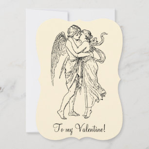 Cartão De Festividades Vintage Edwardian - Namorados angel-fada creme