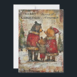 Cartão De Festividades Vintage Felry Christmas Bear Family Snow<br><div class="desc">Cartão de saudação de natais vintages bonitos com a pintura de uma família de ursos na neve. O texto diz, "Feliz Natal" mas é personalizável para sua própria saudação. Personalizado no verso com sua mensagem e seu nome. Entre em contato comigo para obter assistência com sua personalização ou para solicitar...</div>