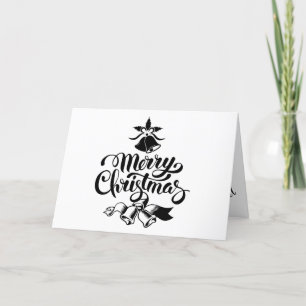 Cartão De Festividades Vintage Felry Christmas Bells Dobrou Holiday Card