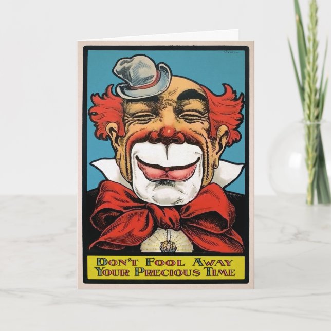 Cartão De Festividades Vintage Fool Birthday Card (Frente)