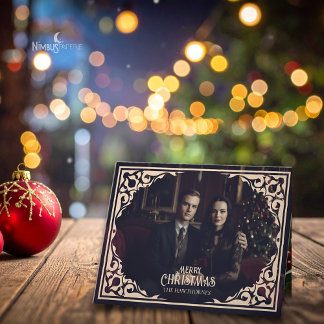 Cartão De Festividades Vintage Gothic Folded Holiday Card