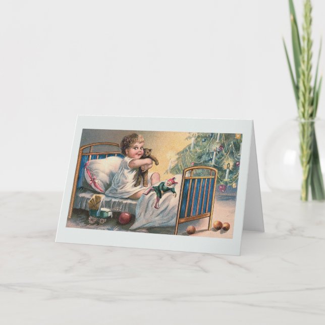 Cartão De Festividades Vintage Greeting Card (Frente)