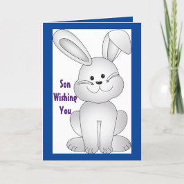 Cartão De Festividades Vintage Happy Bunny Card For A Son