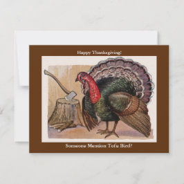 Cartão De Festividades Vintage Holiday Someone Mention Tofu Bird, ZPR