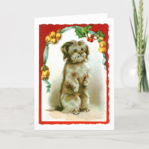 Cartão De Festividades Vintage Holidays Greeting Card