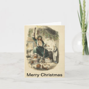 Cartão De Festividades Vintage Illustrations from Christmas Carol