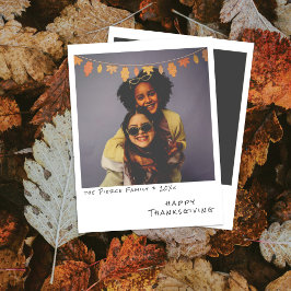 Cartão De Festividades Vintage Instant Photo - Fall Deixa Garland Autumn