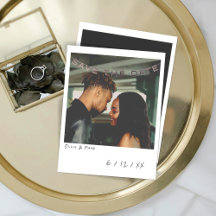 Vintage Instant Photo Save The Date Card
