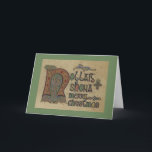 Cartão De Festividades Vintage Irish Christmas Greeting Card<br><div class="desc">Cartão de saudação de Natal irlandês retrô/Vintage. Nollaig Shona! Feliz Natal!</div>