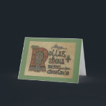 Cartão De Festividades Vintage Irish Christmas Greeting Card<br><div class="desc">Cartão de saudação de Natal irlandês retrô/Vintage. Nollaig Shona! Feliz Natal!</div>