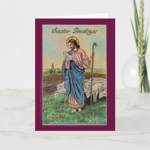 Cartão De Festividades Vintage Jesus - Páscoa