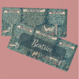 Cartão De Festividades Vintage John Henry Dearle Greenery Name Bookmark