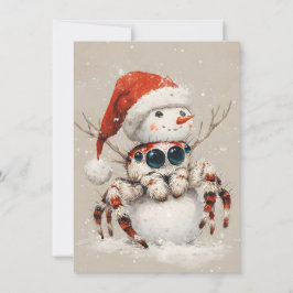 Cartão De Festividades Vintage Jumping Spider Snowman Christmas Cards