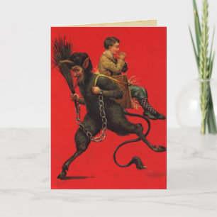 Cartão De Festividades Vintage Krampus Christmas Cards