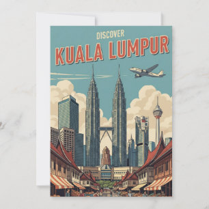 Cartão De Festividades Vintage Kuala Lumpur Malásia
