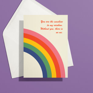 Cartão De Festividades Vintage Love Rainbow - Dia de as mães Card