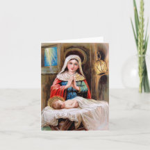 Vintage Madonna E Criança Religiosa Natal
