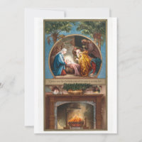 Vintage Madonna e Crianças Religiosas Retro Natal