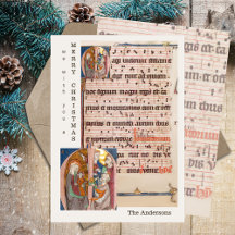 Vintage Medieval Sheet Music Natal