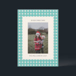 Cartão De Festividades Vintage Mint Teal Green - Foto de pontos geométric<br><div class="desc">Compartilhe seus cartões de natal com estilo com este Cartão de Feriado de Foto de Pontos Geométricos Verdes de Teal Mint Vintage. Apresentando um charmoso design com pontos geométricos retrorinspirados em um verde-verde-verde-menta macia, este cartão combina elegância clássica com uma reviravolta moderna. Personalize-o com sua foto favorita e uma mensagem...</div>