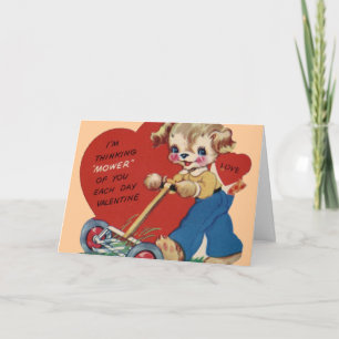Cartão De Festividades Vintage Mower Valentine Card