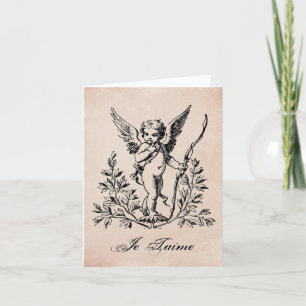 Cartão De Festividades Vintage Namorados cherub notecard