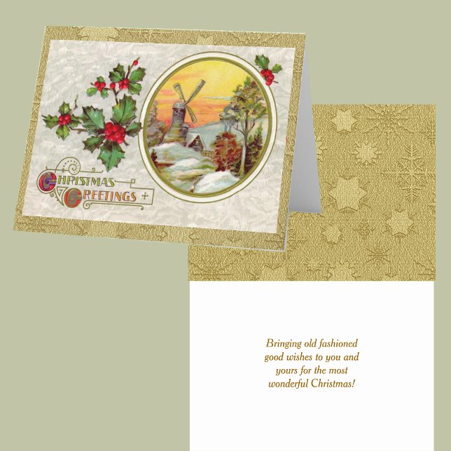 Cartão De Festividades Vintage, Natal Europeu (Criador carregado)