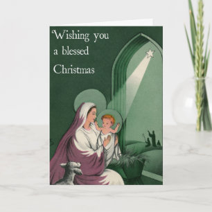 Cartão De Festividades Vintage Nativity Christmas card