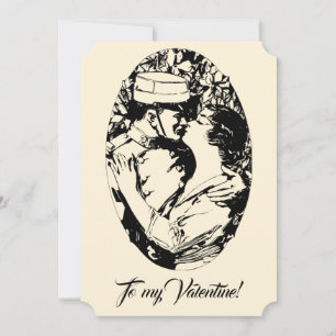 Cartão De Festividades Vintage Para minha soldado Namorados, mulheres nat