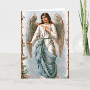 Cartão De Festividades Vintage Páscoa Angel Greeting Card