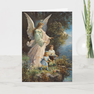 Cartão De Festividades Vintage Páscoa Angel Greeting Card